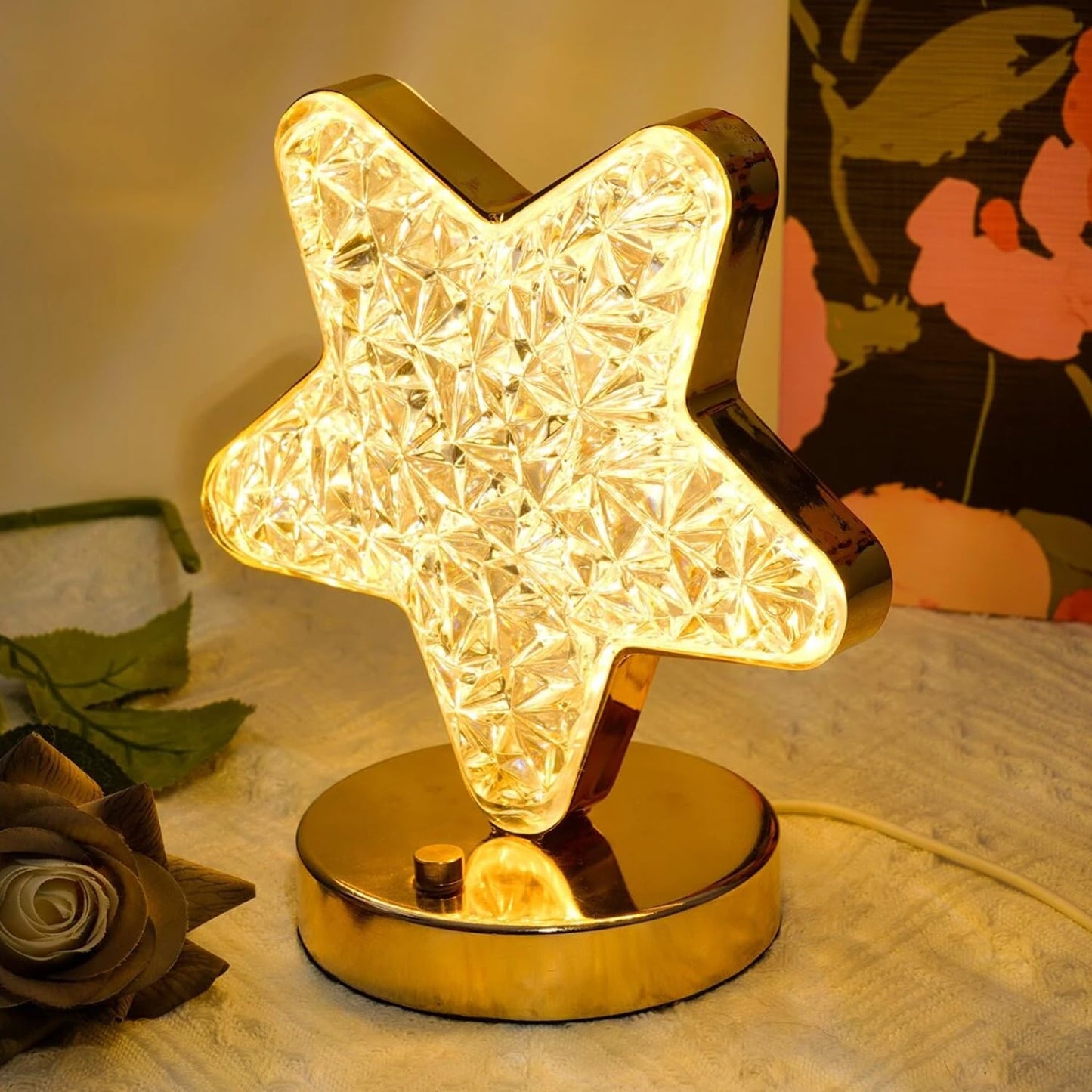 CRONY Star Three-color touch color-changing charging night lamp Bedroom Portable Night Light