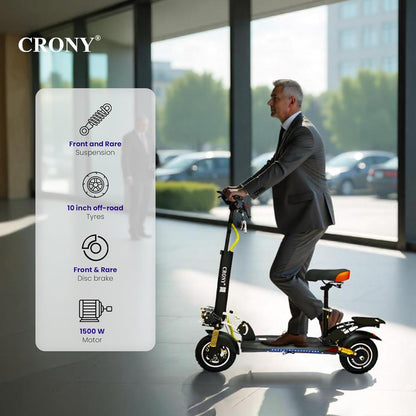 CRONY V10+ PRO 1500W 10 inch Wide tire High configuration E-Scooter