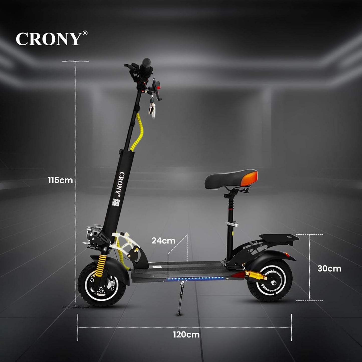 CRONY V10+ PRO 1500W 10 inch Wide tire High configuration E-Scooter
