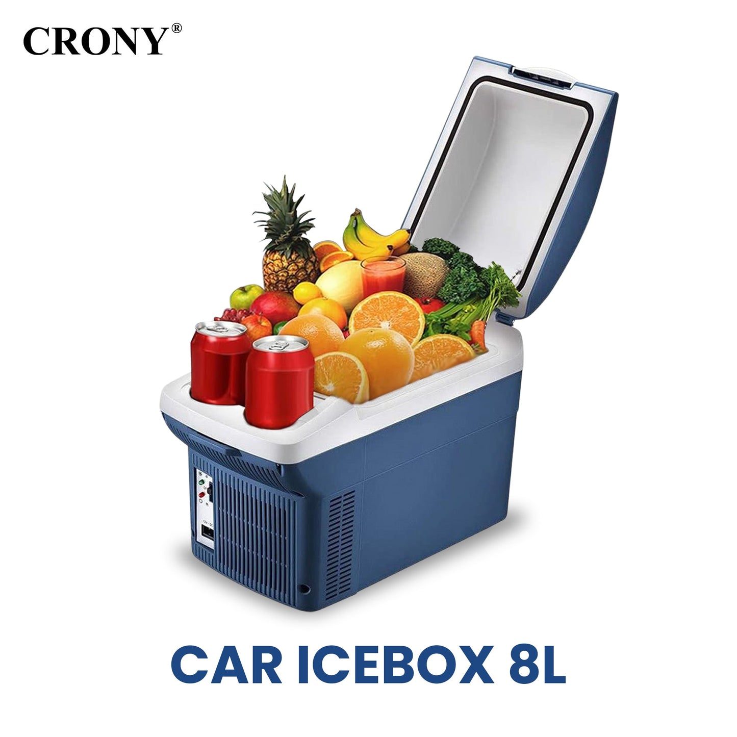 CRONY Car Icebox 8L Low Noise Compact Refrigerators Mini Fridge Portable Cooler Car Refrigerator