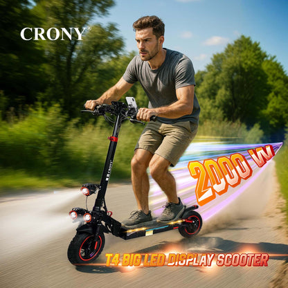 CRONY T4 Electric Scooter Big LCD Display With Seat 2000W Motor Smart App Control