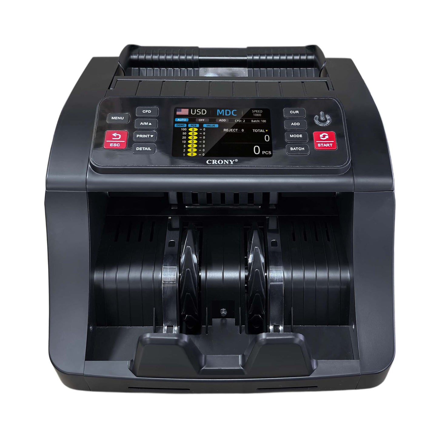 CRONY AL-N66D currency count machine with UV MG IR Detection Mixed Bill Counting Touch Display for Office Bank Retail