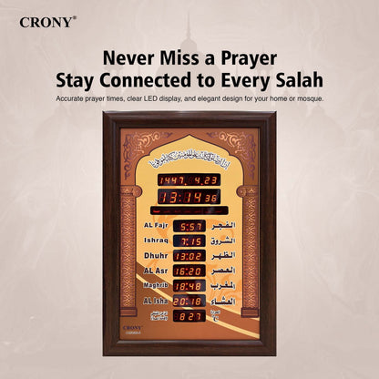 CRONY AZ5035-6 clock Islamic Azan Wall Clock Mosque Prayer Clock Ramadan
