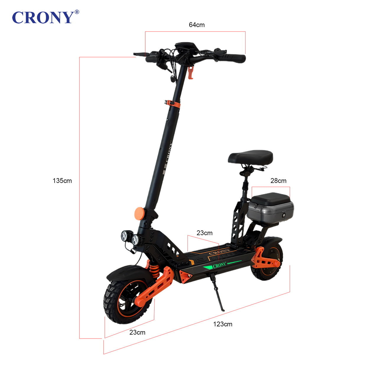 CRONY D2 Pro Electric Scooter Dual Suspension Aluminum Frame LCD Display Bluetooth APP Folding Adult E Scooter