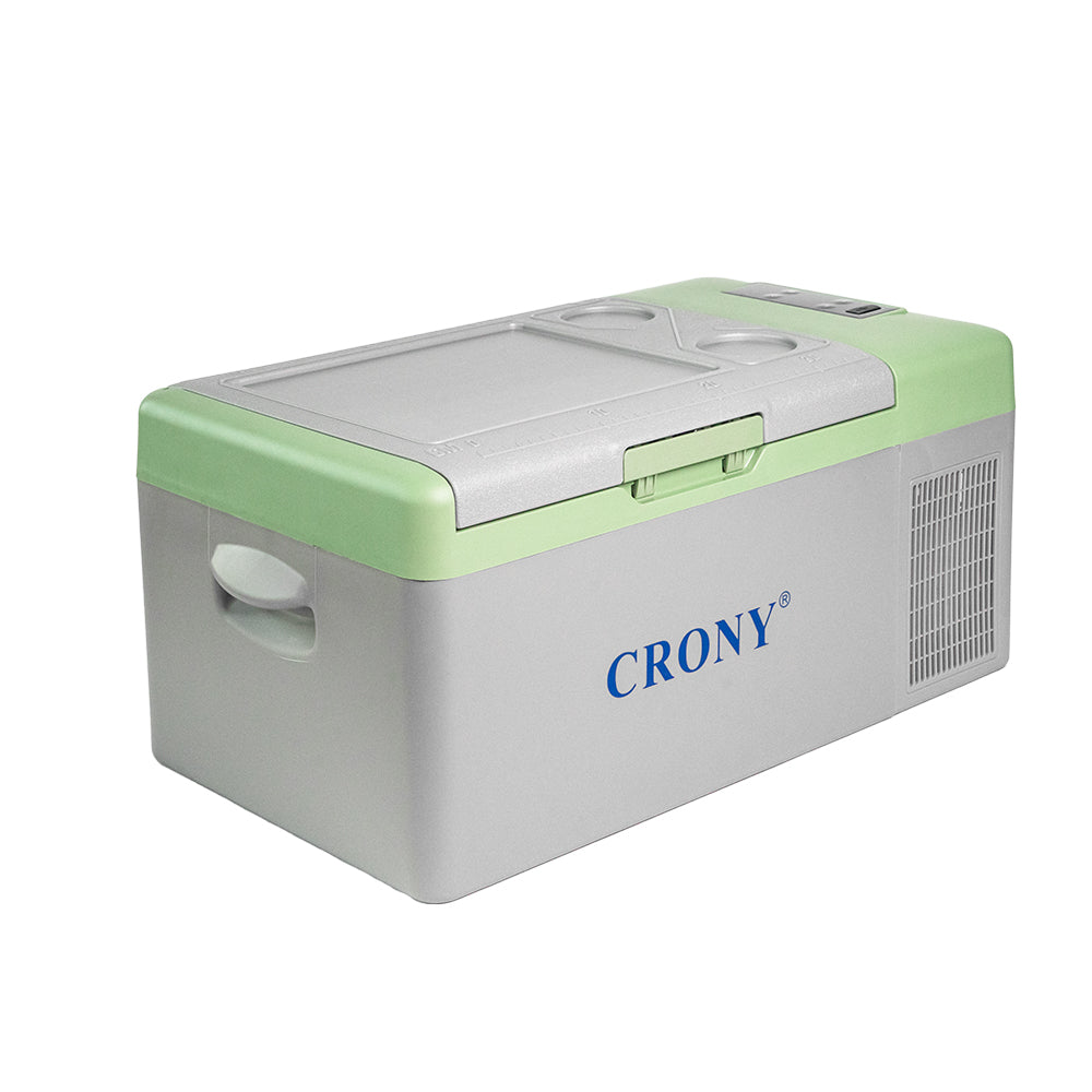 CRONY Car Refrigerator 15L C15 12v Thermoelectric car Cooler Camping Fridge Freezer-GREEN