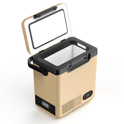 CRONY N12 12L Car Refrigerator Portable Freezer for Vehicle Truck RV AC DC 12V 24V Mini Fridge with Detachable Battery LED Display -20°C to 20°C for Camping Travel Outdoor