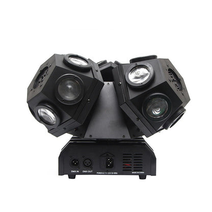 CRONY 18PCS*10W LED Moving 3 Head Light With Laser DJ laser stage lighting beam dmx led dj light bar ktv effect lights