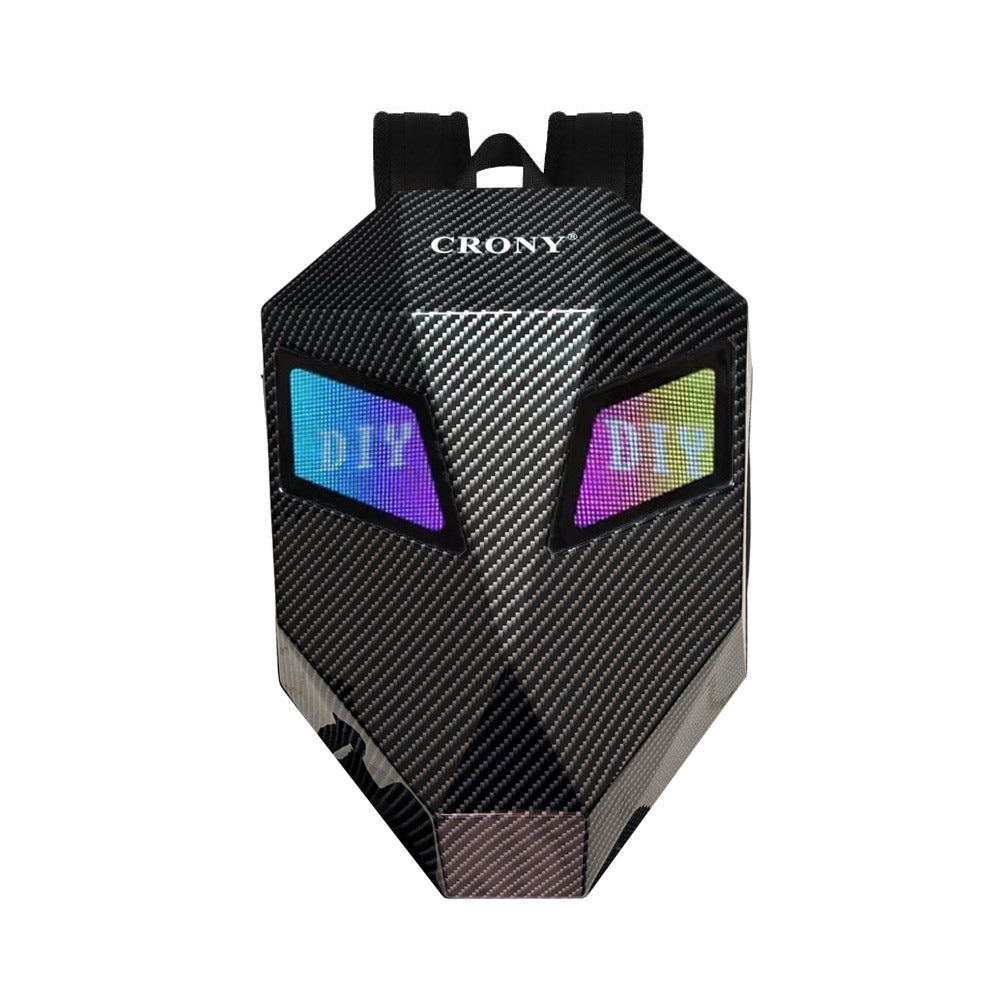 CRONY Iron Man LED Display Backpack ترقية الرجل الحديدي LED حقيبة الظهر شاشة فارس دراجة نارية حقيبة ظهر رائعة حقيبة سفر سكوتر