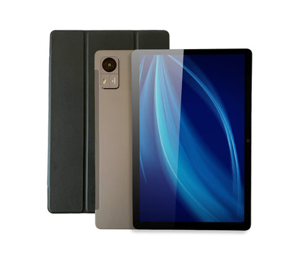 Y101 10.1 inch touch tablet with leather case, can make calls, with OCTA CORE; 4+128GB; 5MP front camera + 13MP rear camera; ANDROID 14; 6000mAh battery