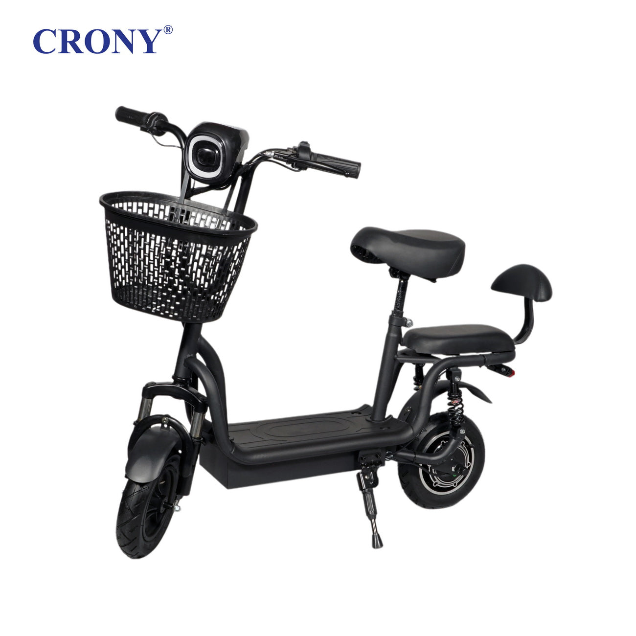 CRONY JL005-02 Small Harley Electric Bicycle Folding Electric Scooter  2 Wheels with Basket