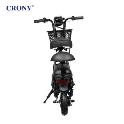 CRONY JL005-02 Small Harley Electric Bicycle Folding Electric Scooter  2 Wheels with Basket