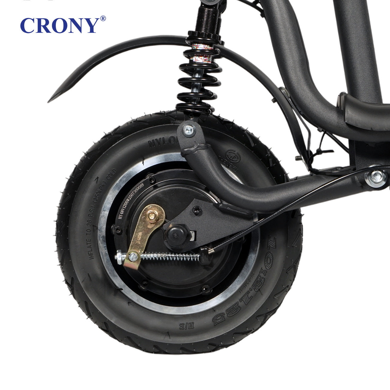 CRONY JL005-02 Small Harley Electric Bicycle Folding Electric Scooter  2 Wheels with Basket
