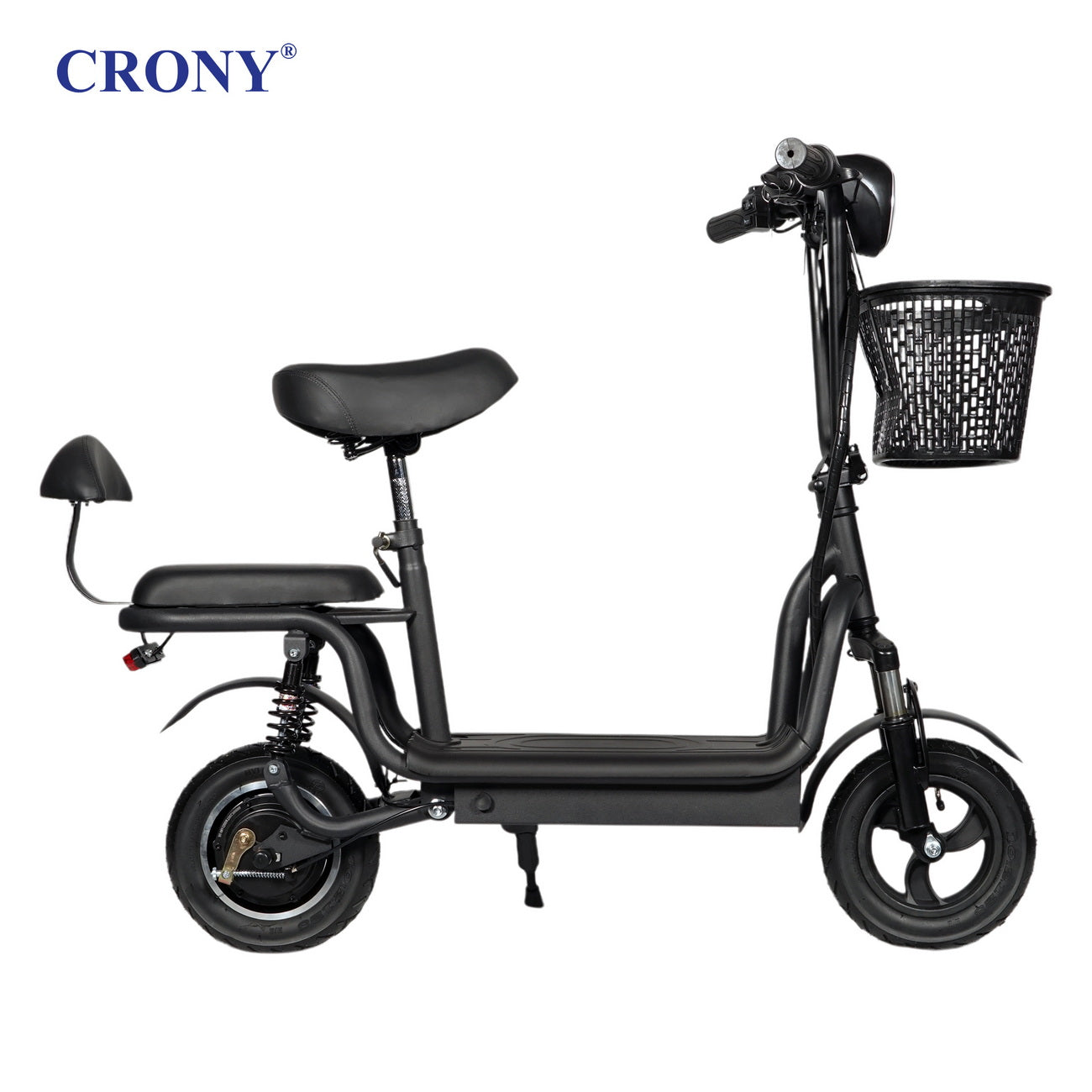 CRONY JL005-02 Small Harley Electric Bicycle Folding Electric Scooter  2 Wheels with Basket