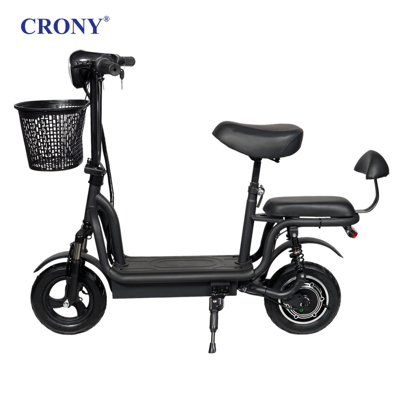 CRONY JL005-02 Small Harley Electric Bicycle Folding Electric Scooter  2 Wheels with Basket
