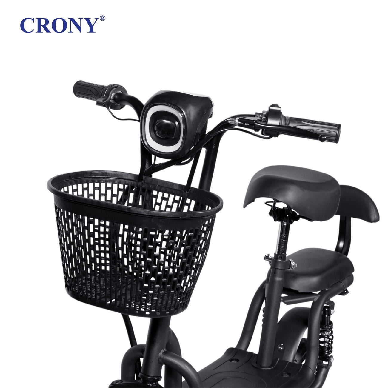 CRONY JL005-02 Small Harley Electric Bicycle Folding Electric Scooter  2 Wheels with Basket