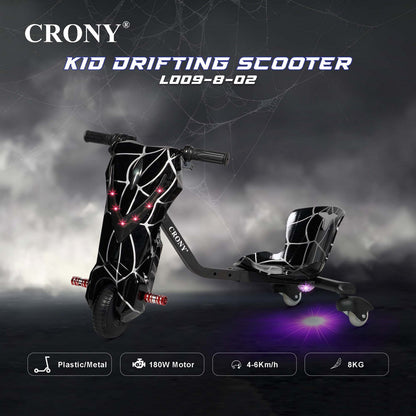 CRONY JL009-8-02 6.5 inch V-type drift Car  Drift Scooter Small for kids eBike, Top Speed 20kmh, 10km Range, 180W