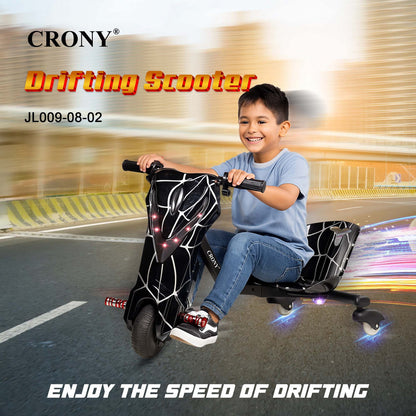 CRONY JL009-8-02 6.5 inch V-type drift Car  Drift Scooter Small for kids eBike, Top Speed 20kmh, 10km Range, 180W