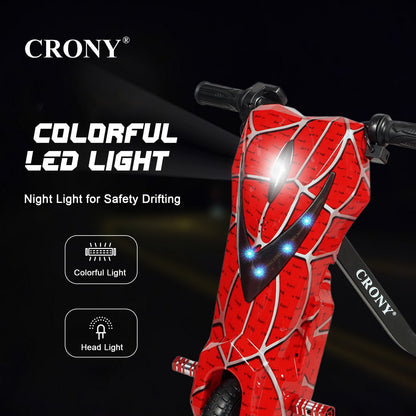CRONY JL009-8-02 6.5 inch V-type drift Car  Drift Scooter Small for kids eBike, Top Speed 20kmh, 10km Range, 180W