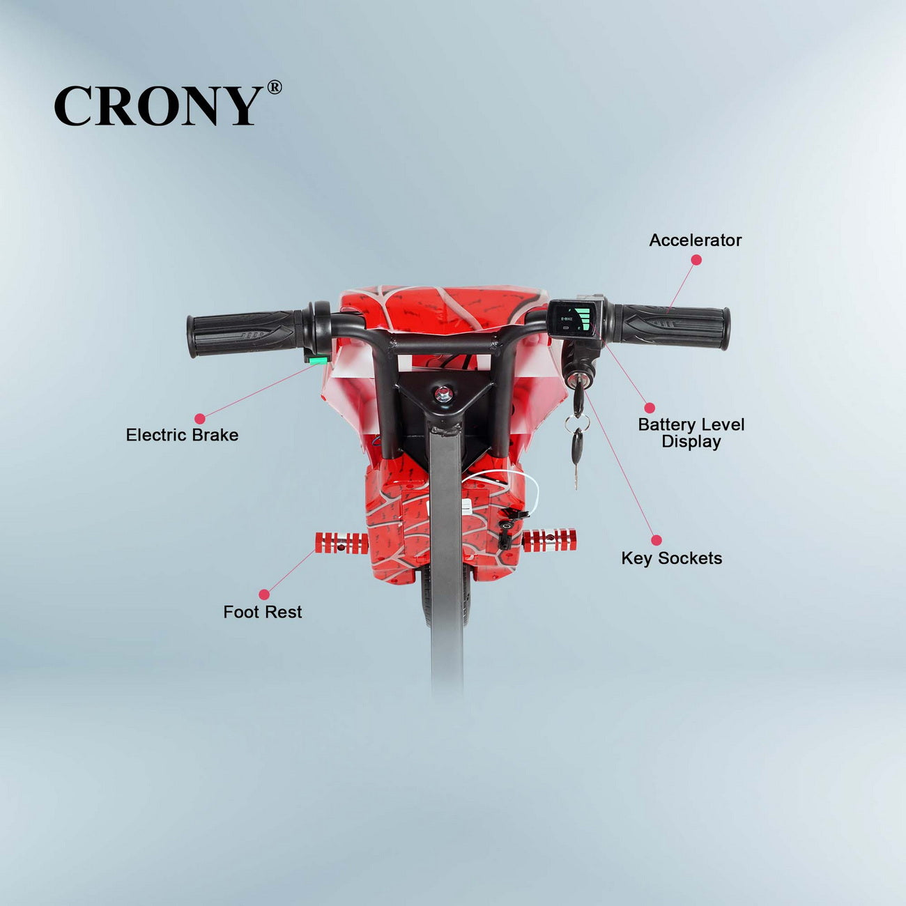 CRONY JL009-8-02 6.5 inch V-type drift Car  Drift Scooter Small for kids eBike, Top Speed 20kmh, 10km Range, 180W