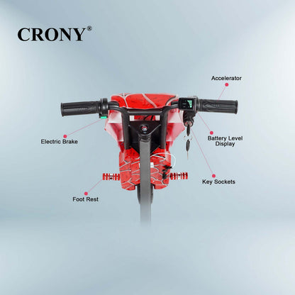 CRONY JL009-8-02 6.5 inch V-type drift Car  Drift Scooter Small for kids eBike, Top Speed 20kmh, 10km Range, 180W