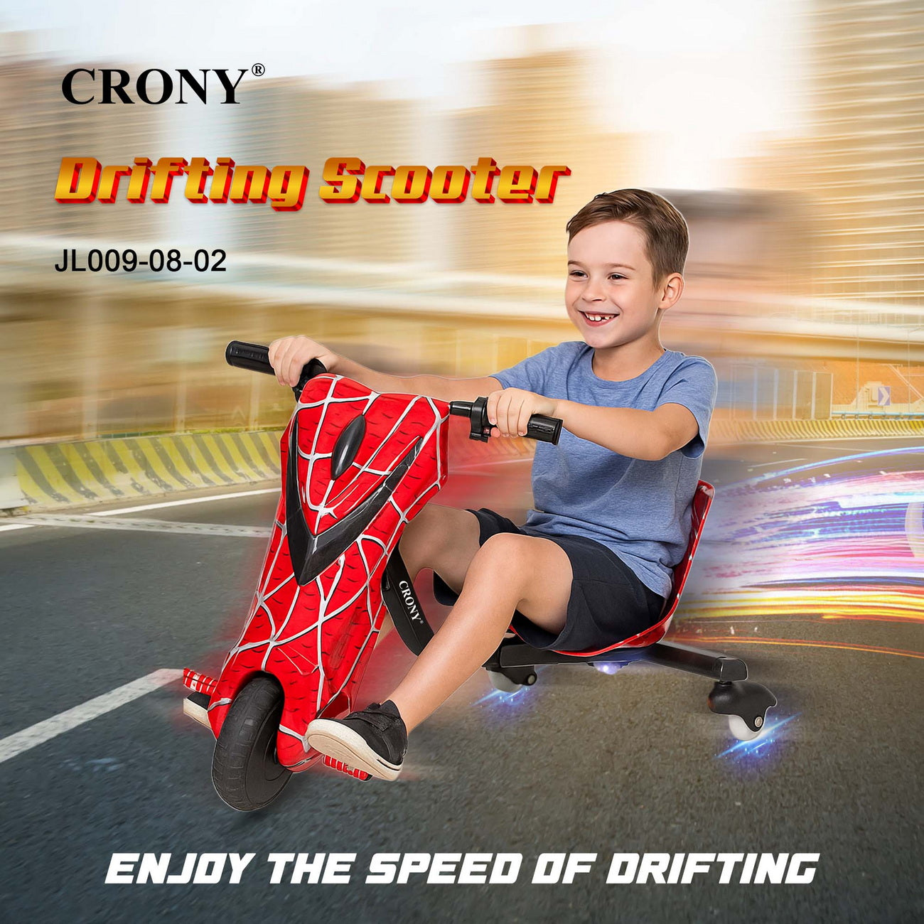 CRONY JL009-8-02 6.5 inch V-type drift Car  Drift Scooter Small for kids eBike, Top Speed 20kmh, 10km Range, 180W