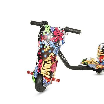 CRONY JL009-8-02 6.5 inch V-type drift Car  Drift Scooter Small for kids eBike, Top Speed 20kmh, 10km Range, 180W