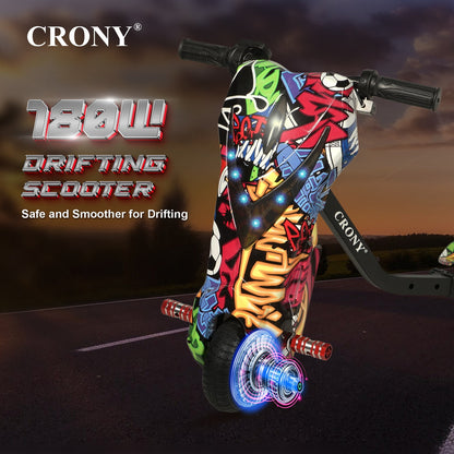 CRONY JL009-8-02 6.5 inch V-type drift Car  Drift Scooter Small for kids eBike, Top Speed 20kmh, 10km Range, 180W