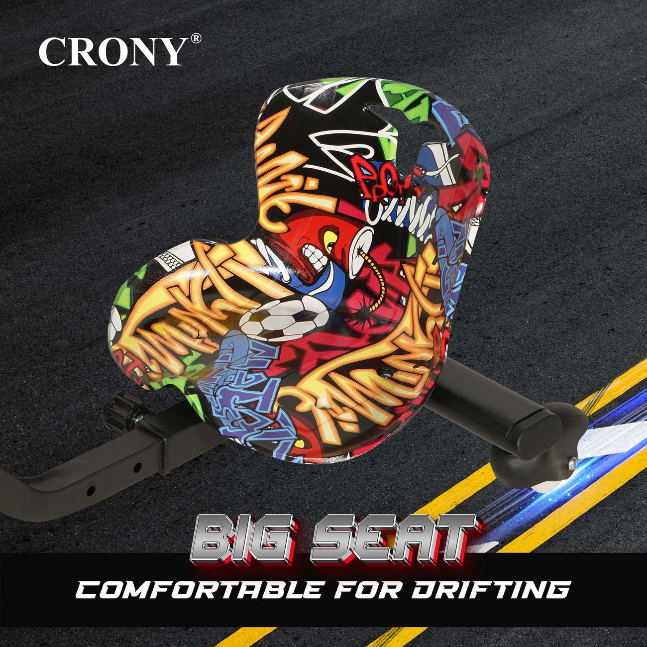 CRONY JL009-8-02 6.5 inch V-type drift Car  Drift Scooter Small for kids eBike, Top Speed 20kmh, 10km Range, 180W