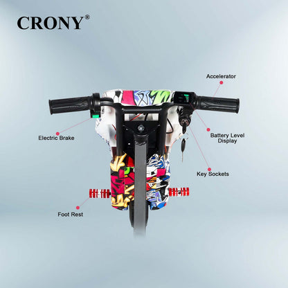 CRONY JL009-8-02 6.5 inch V-type drift Car  Drift Scooter Small for kids eBike, Top Speed 20kmh, 10km Range, 180W