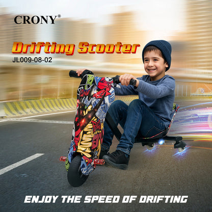 CRONY JL009-8-02 6.5 inch V-type drift Car  Drift Scooter Small for kids eBike, Top Speed 20kmh, 10km Range, 180W