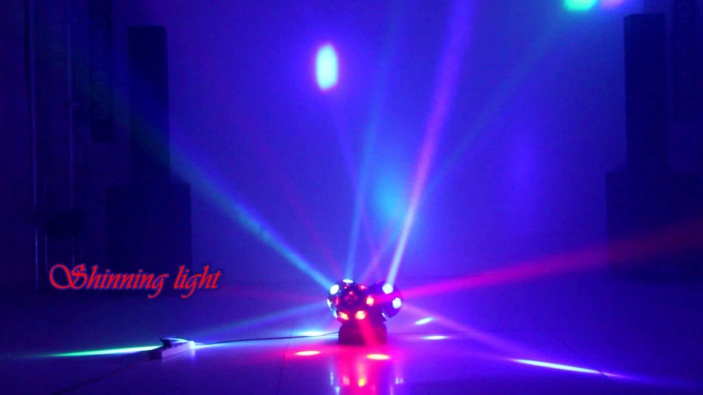 CRONY 18PCS*10W LED Moving 3 Head Light With Laser DJ laser stage lighting beam dmx led dj light bar ktv effect lights