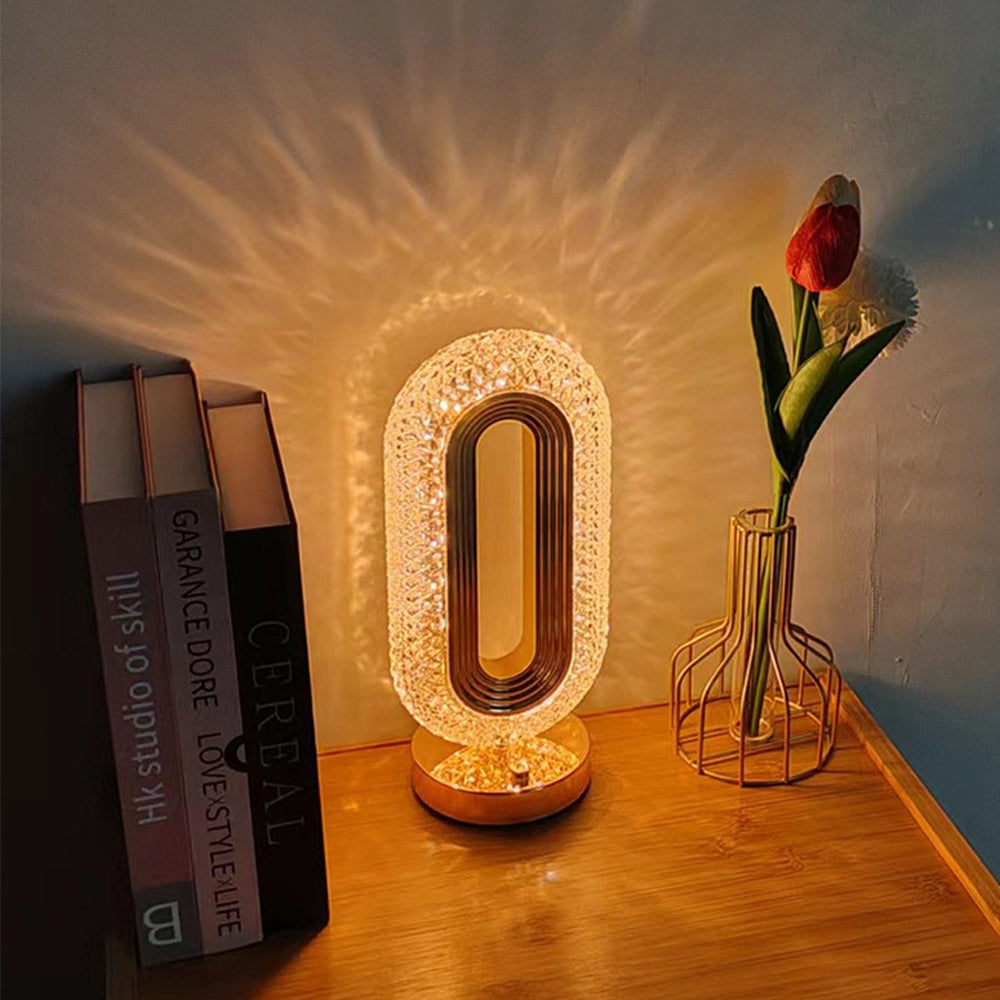 CRONY Three-color touch charging model 0 with 1 diamond face lamp Bedroom Portable Night Light