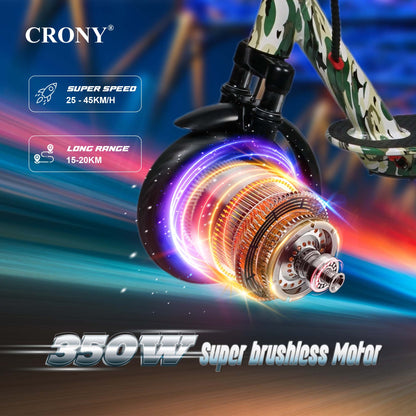 سكوتر كهربائي CRONY XM M365 بقوة 350 واط وسرعة 45 كم/ساعة سكوتر حضري قابل للطي للتنقل