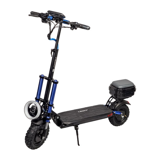 CRONY V18 Electric Scooter Foldable Adult E Scooter eBike, Top Speed 40kmh, 60km Range, 1500W X2