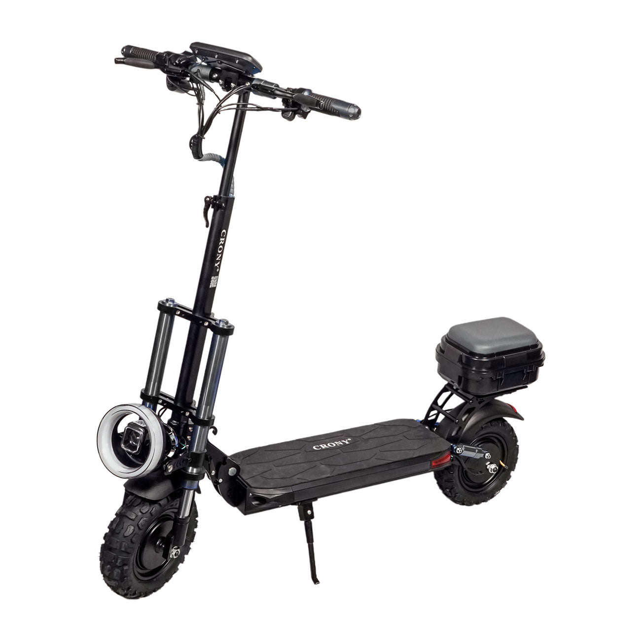 CRONY V18 Electric Kick Scooter Foldable Adult Personal Mobility Scooter Electric Pedal Bike, Top Speed 25kmh, 60km Range, 1500W X2