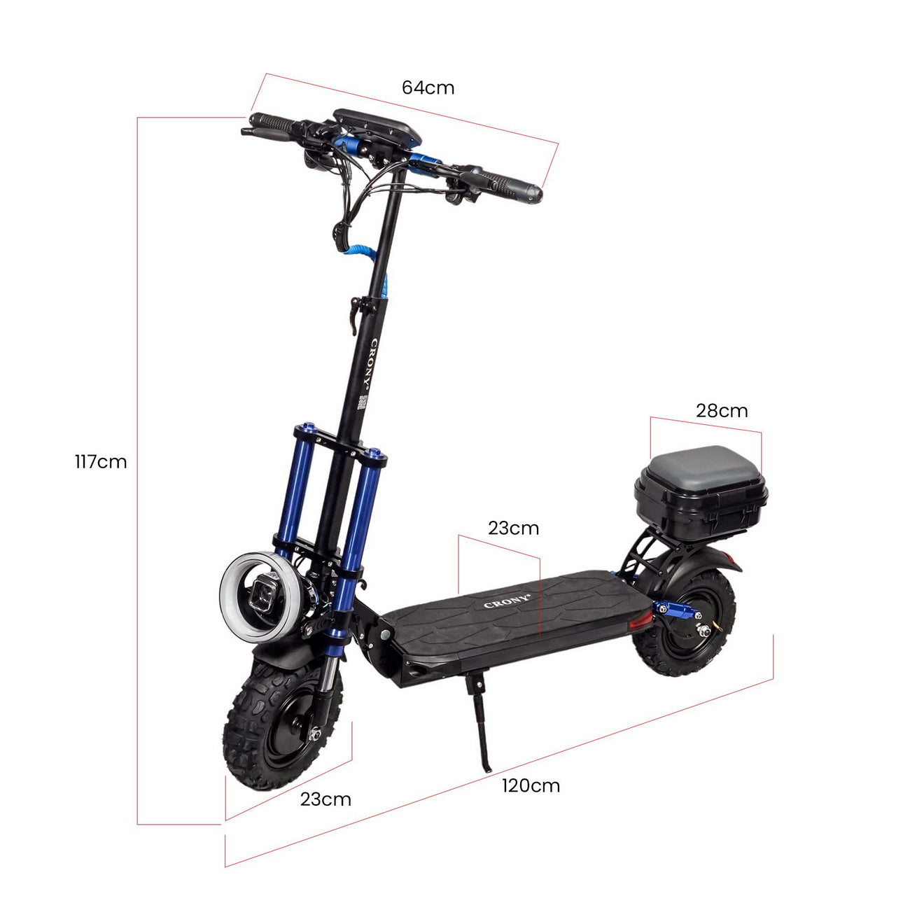 سكوتر كهربائي قابل للطي للكبار CRONY V18 بشاشة LCD كبيرة