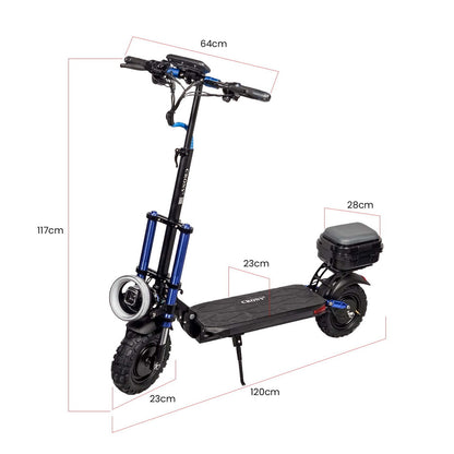 سكوتر كهربائي قابل للطي للكبار CRONY V18 بشاشة LCD كبيرة