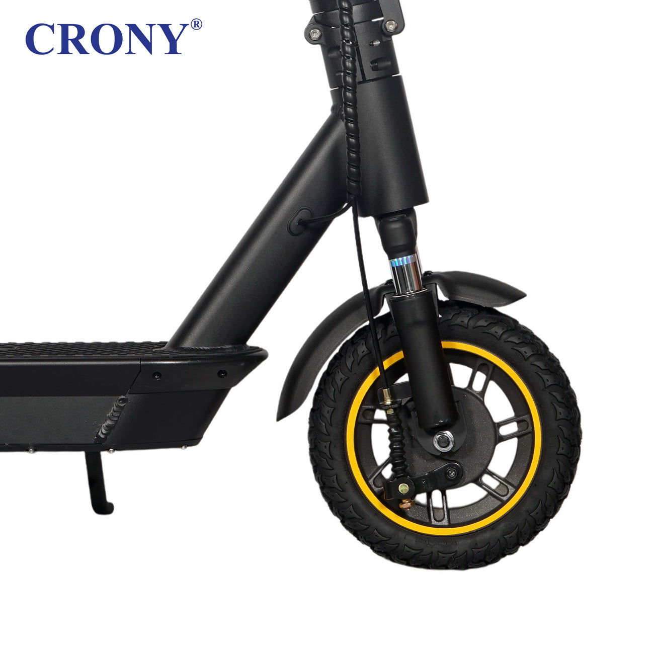 CRONY XM MAX With Antivibrator E-Scooter APP Aluminium Alloy Folded | Dark grey