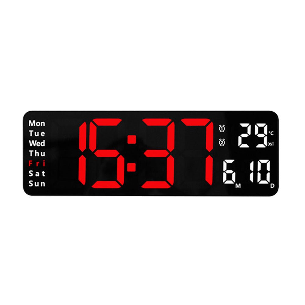 CRONY 6629 Electronic Clock LED Alarm clock Remote Control Digital Electronic Wall Clock Display Temperature week and calendar - Edragonmall.com