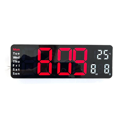 CRONY 6629 Electronic Clock LED Alarm clock Remote Control Digital Electronic Wall Clock Display Temperature week and calendar - Edragonmall.com