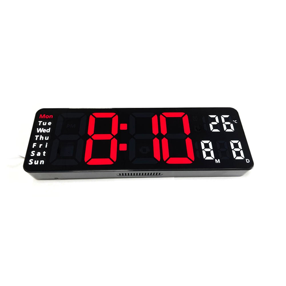 CRONY 6629 Electronic Clock LED Alarm clock Remote Control Digital Electronic Wall Clock Display Temperature week and calendar - Edragonmall.com