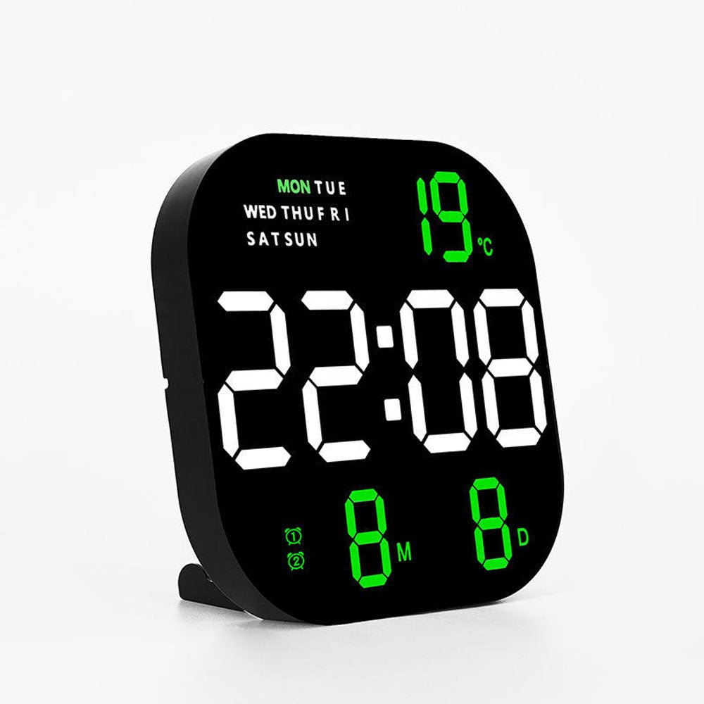 CRONY 6633 Electronic Clock Multifunctional Large Screen Square Led Wall clock Remote Control digital alarm clock - Edragonmall.com