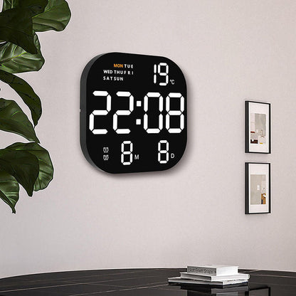 CRONY 6633 Electronic Clock Multifunctional Large Screen Square Led Wall clock Remote Control digital alarm clock - Edragonmall.com