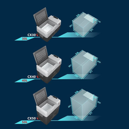 ثلاجة سيارة كروني 30 لتر CX30 ECX30 لا تحتوي على مبرد سيارة يعمل ببطارية ليثيوم للتخييم وثلاجة وفريزر
