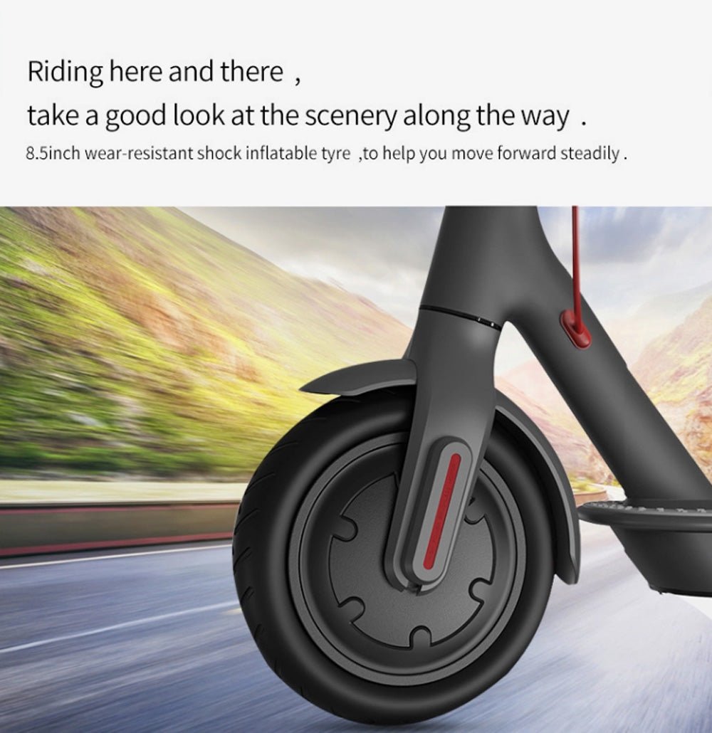 CRONY Electric Kick Scooter M365 with APP Aluminium Alloy Folded 8.5 Inch with Rear shock | Dark grey - Edragonmall.com