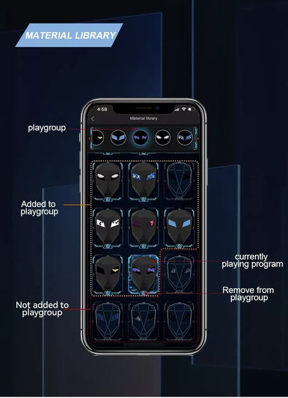 CRONY Iron Man LED Display Backpack Upgrade Iron Man LED Backpack Screen Knight Motorcycle Backpack Cool Travel Bag Scooter Bag