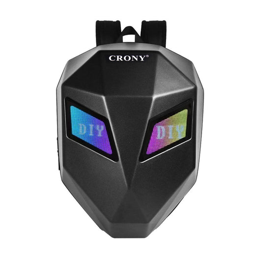 CRONY Iron Man LED Display Backpack ترقية الرجل الحديدي LED حقيبة الظهر شاشة فارس دراجة نارية حقيبة ظهر رائعة حقيبة سفر سكوتر