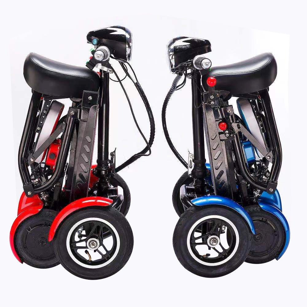 CRONY JP-Folding Four-Wheel Car Foldable Scooter eBike, Top Speed 18kmh, 20km Range, 500W