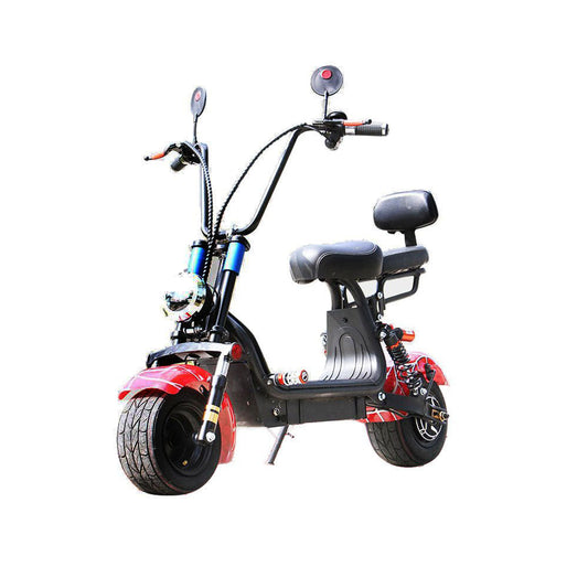 CRONY Small Harley two seat big tires with BT  1000w high power two wheels adult electric scooter Electric Motorcycle RED Spider