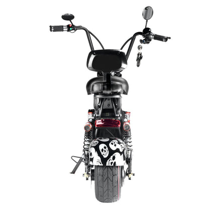 CRONY Small Harley two seat big tires with BT 1000w 60KM/H high power two wheels adult electric scooter motorcycle | USA Flag - Edragonmall.com